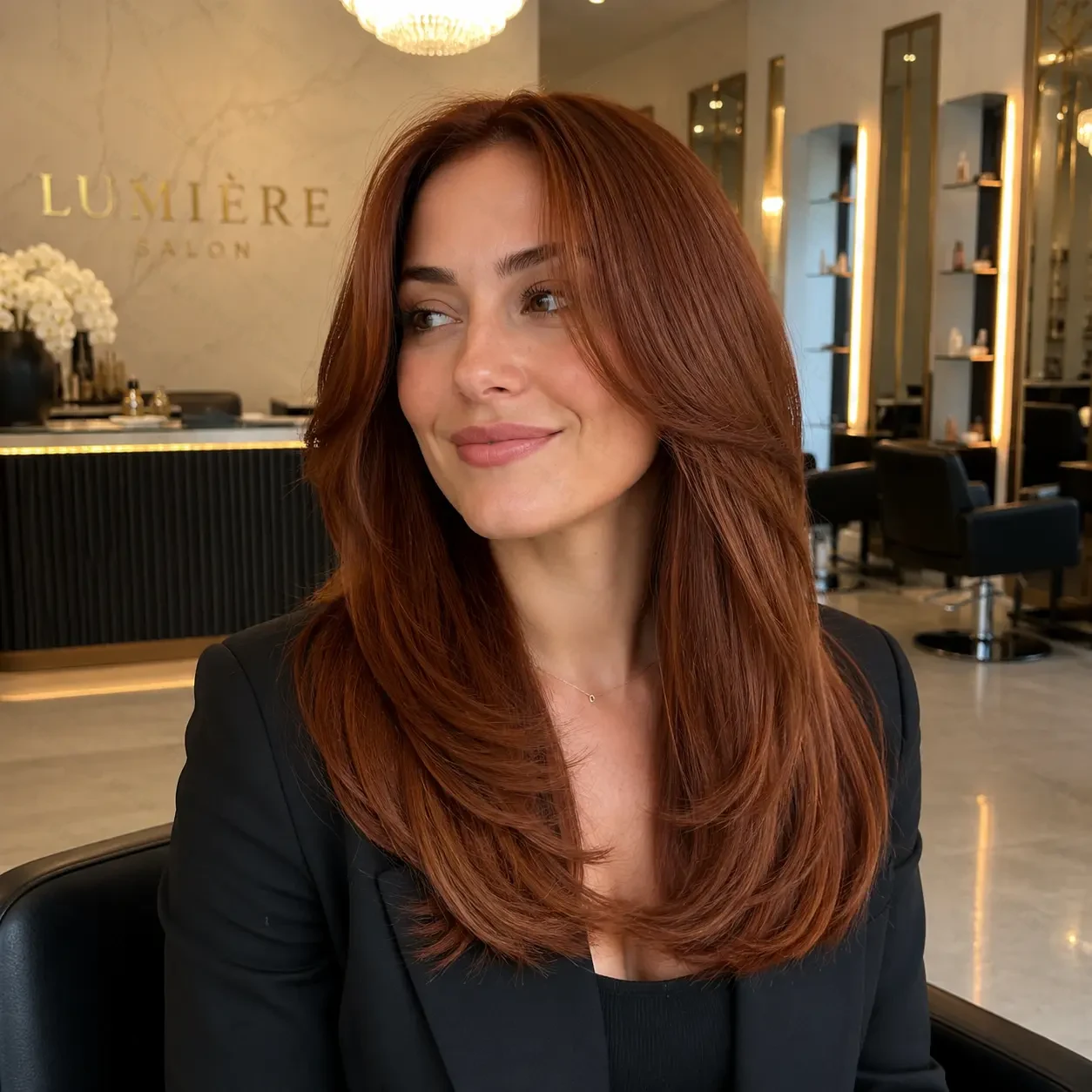 Professional hair color service