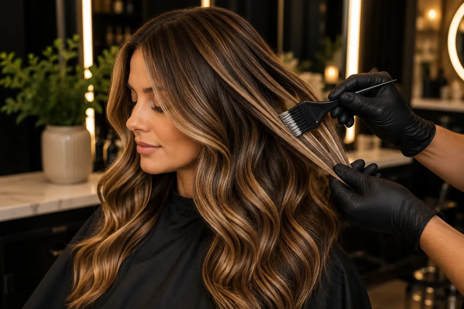 Vibrant hair color work at Lumiere Salon