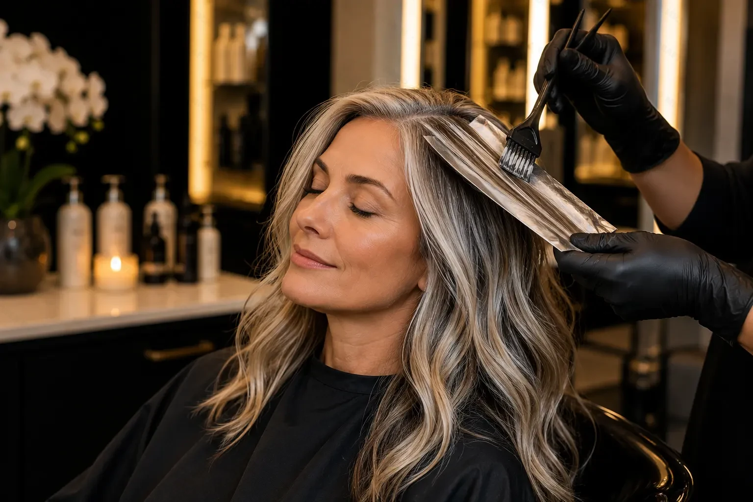 Vibrant hair color work at Lumiere Salon