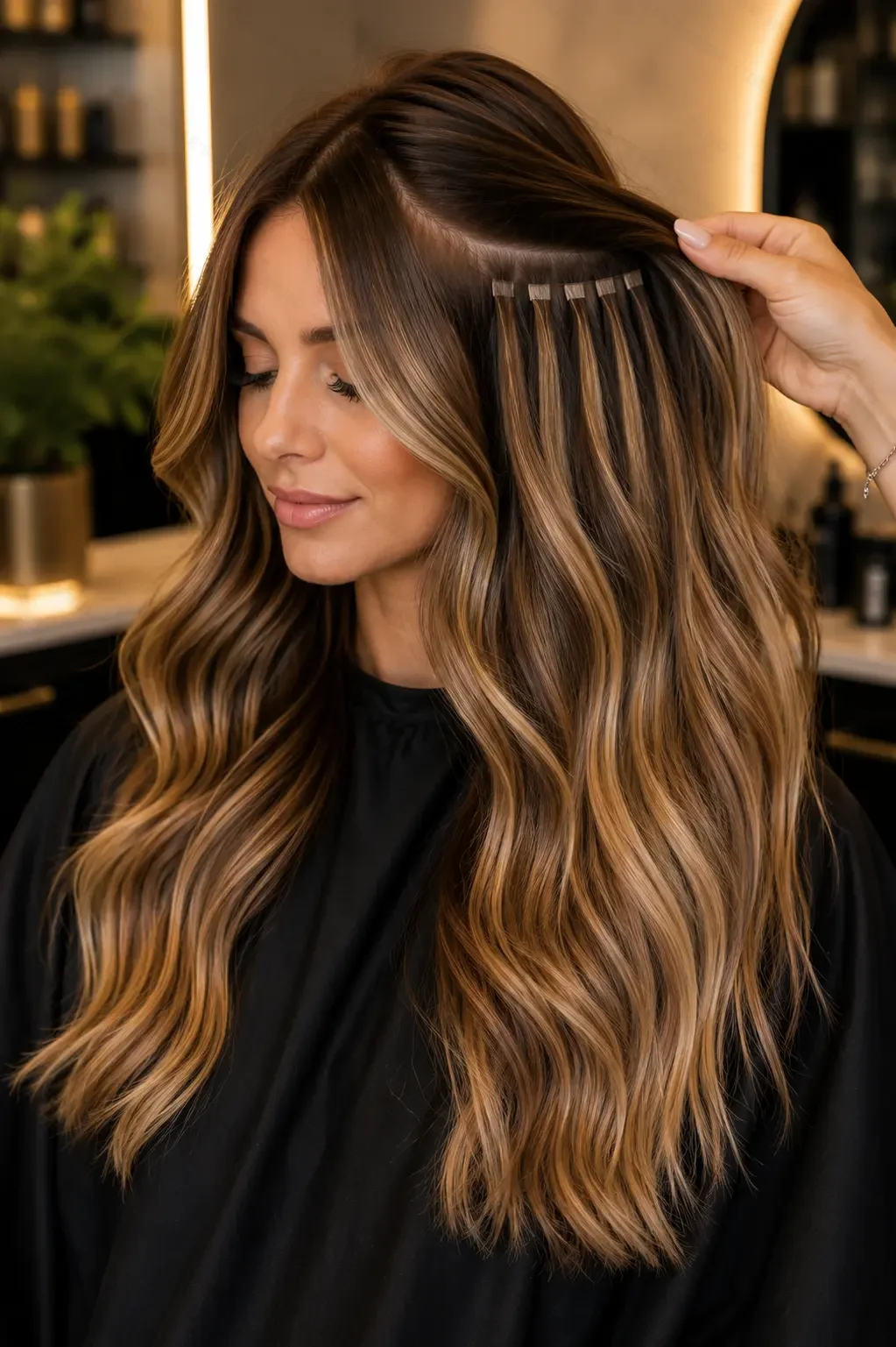 Seamless hair extensions at Lumiere Salon