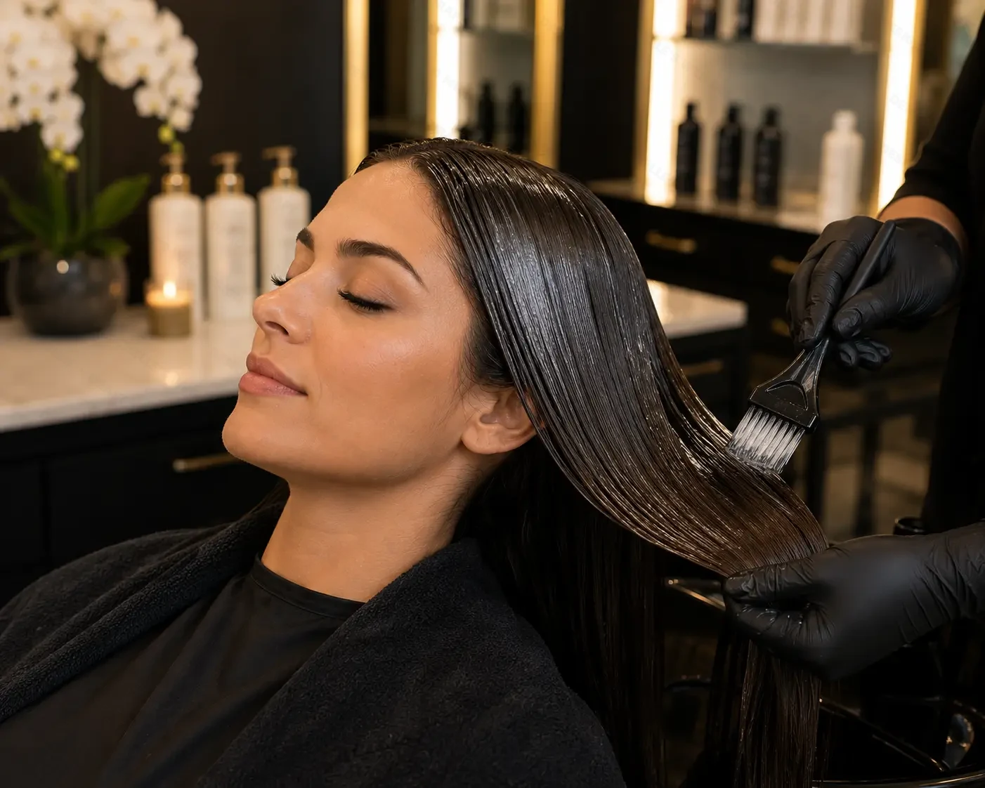 Keratin smoothing treatment